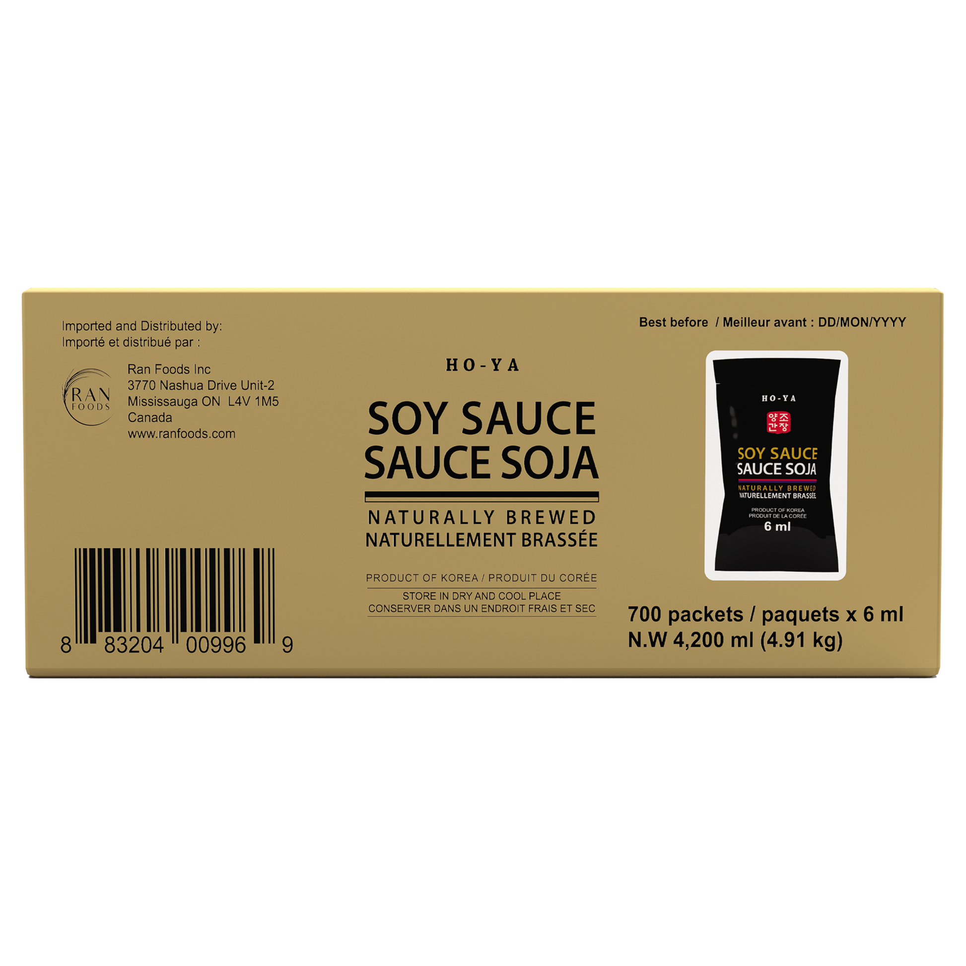 Ho-Ya Soy Sauce Packets, 700 x 6 mL - image 2