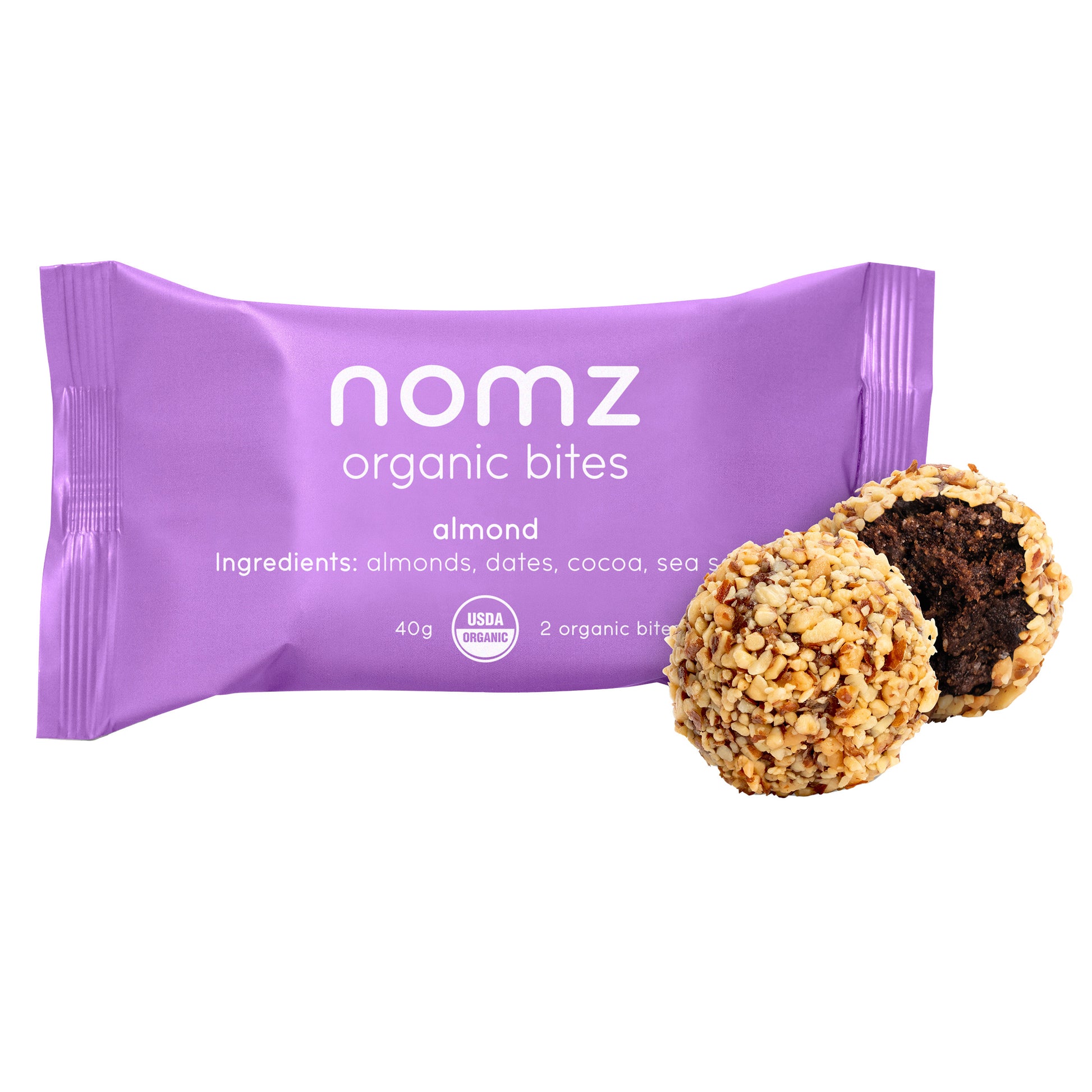 nomz Organic Bites, Assorted Flavours, 60 × 40 g - image 2