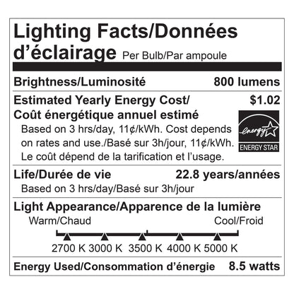 Luminus LED 8.5W Dimmable A19 Bulb E26 Base, 10 pack - image 2