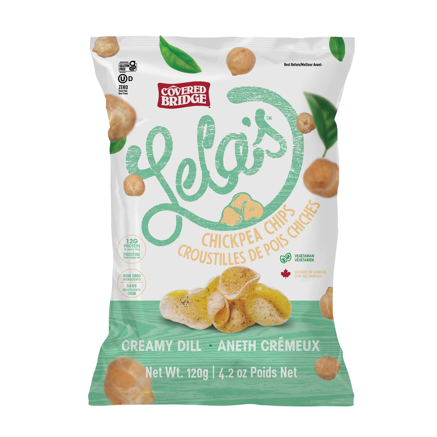 Covered Bridge - Lela's Chickpea Chips, Mixed Pack, 8 × 120 g - image 5