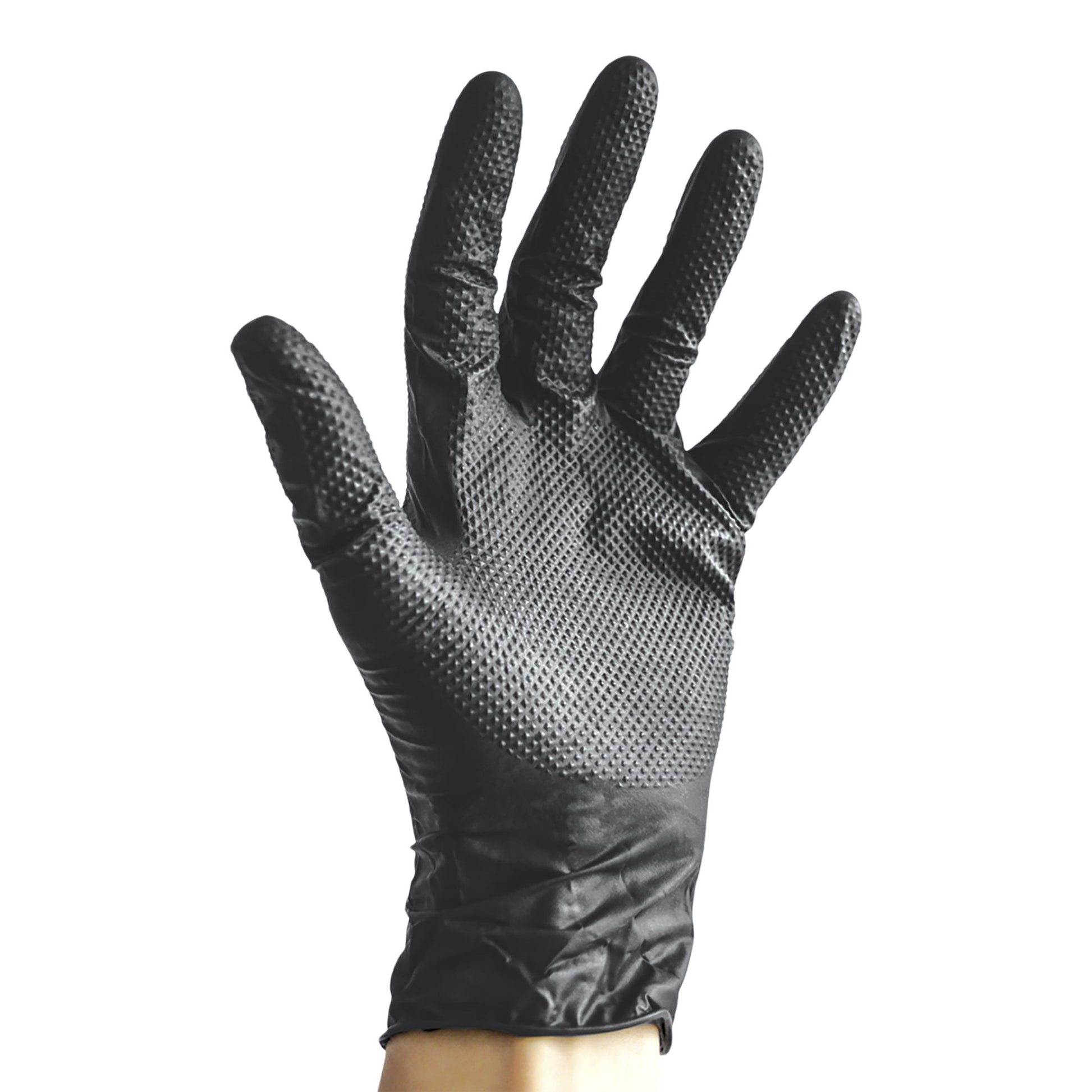 Industri-All Black Nitrile Gloves 8Mil 100 count, Medium Size - image 2
