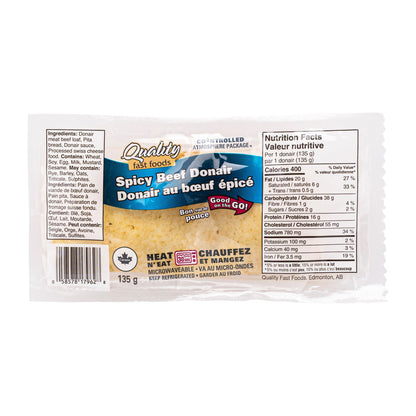Quality Fast Foods Spicy Beef Donair, 22 × 135 g - image 1