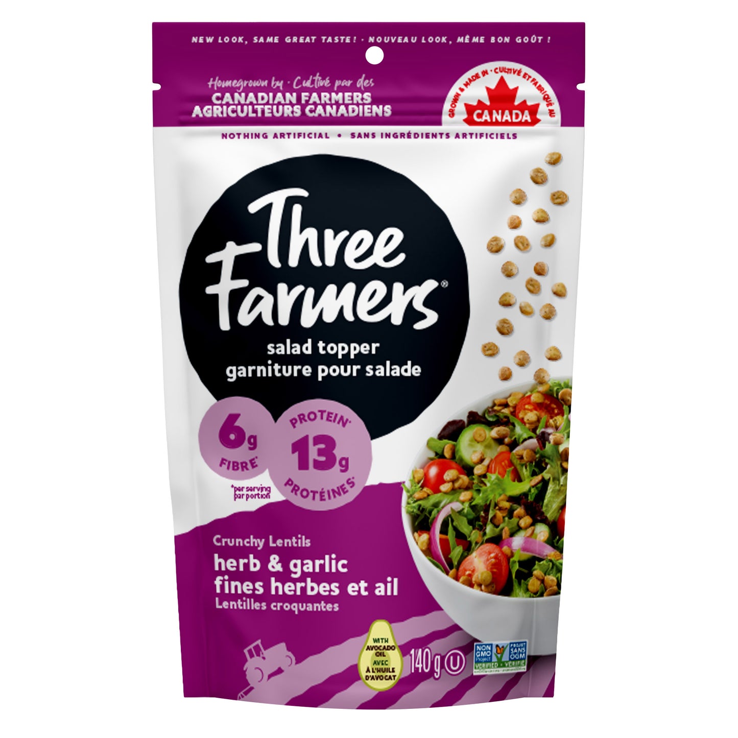 Three Farmers Crunchy Lentil Topper, 9 × 140 g - image 2