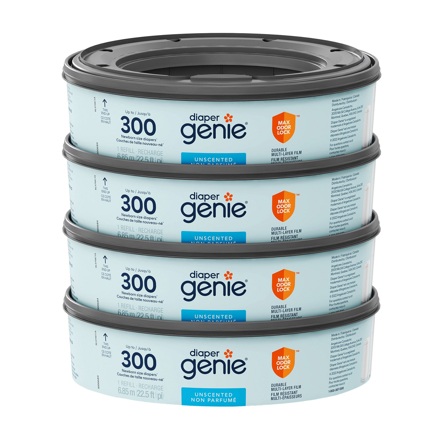 Diaper Genie Unscented Round Refill, 4-pack - image 2