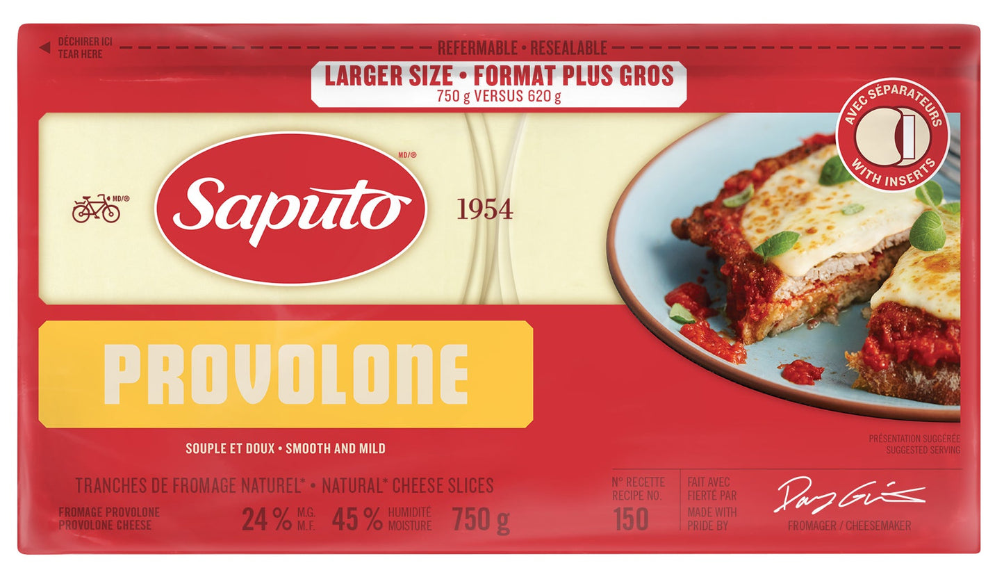 Saputo Sliced Provolone, 750 g - image 1