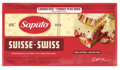 Saputo Swiss Slices 640 g - image 1