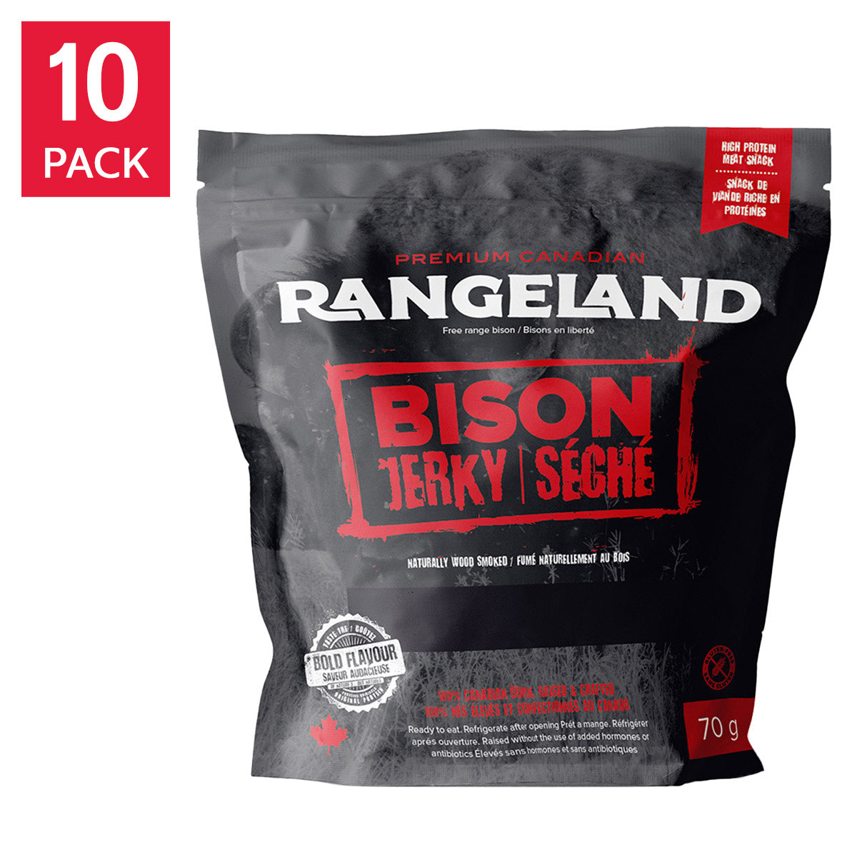 Rangeland Bison Jerky, 10 × 70 g - image 1