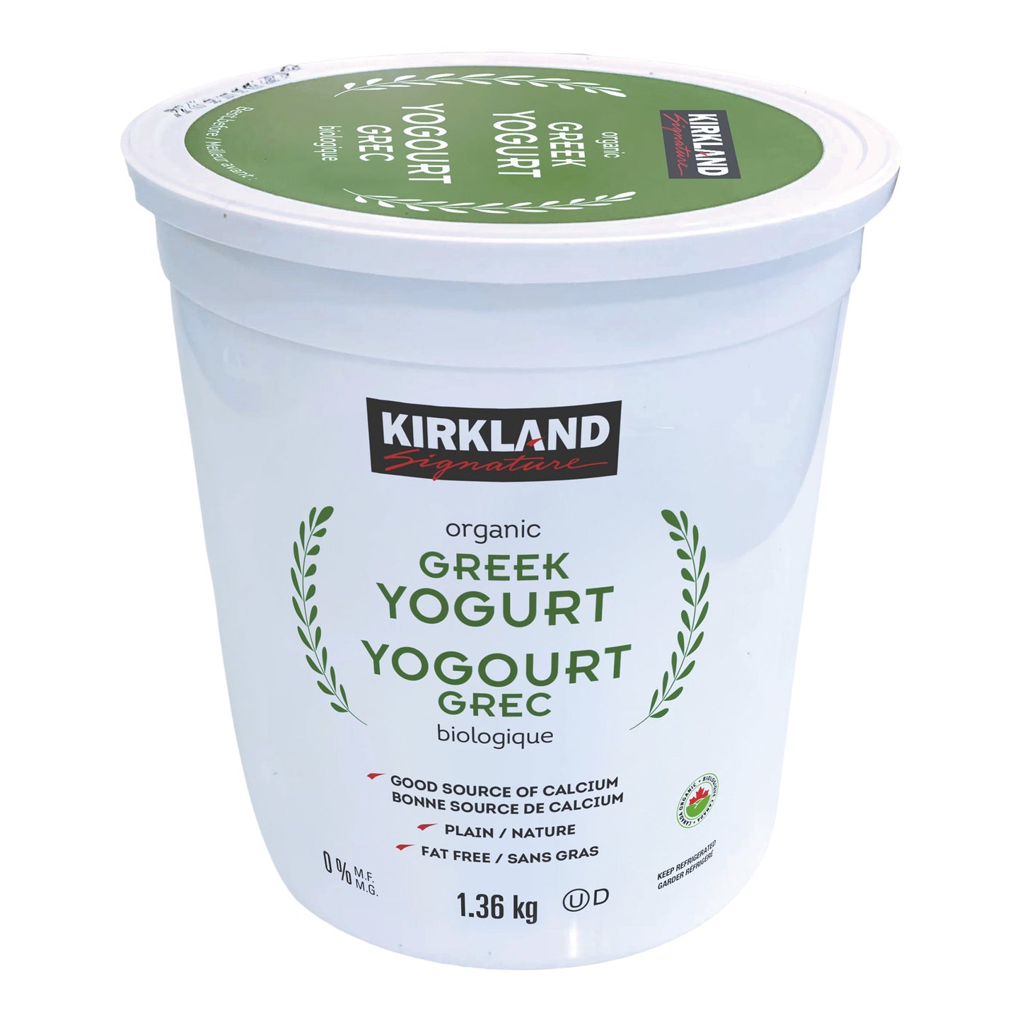 Kirkland Signarture Organic Greek Yogurt 0%, 1.36 kg - image 3