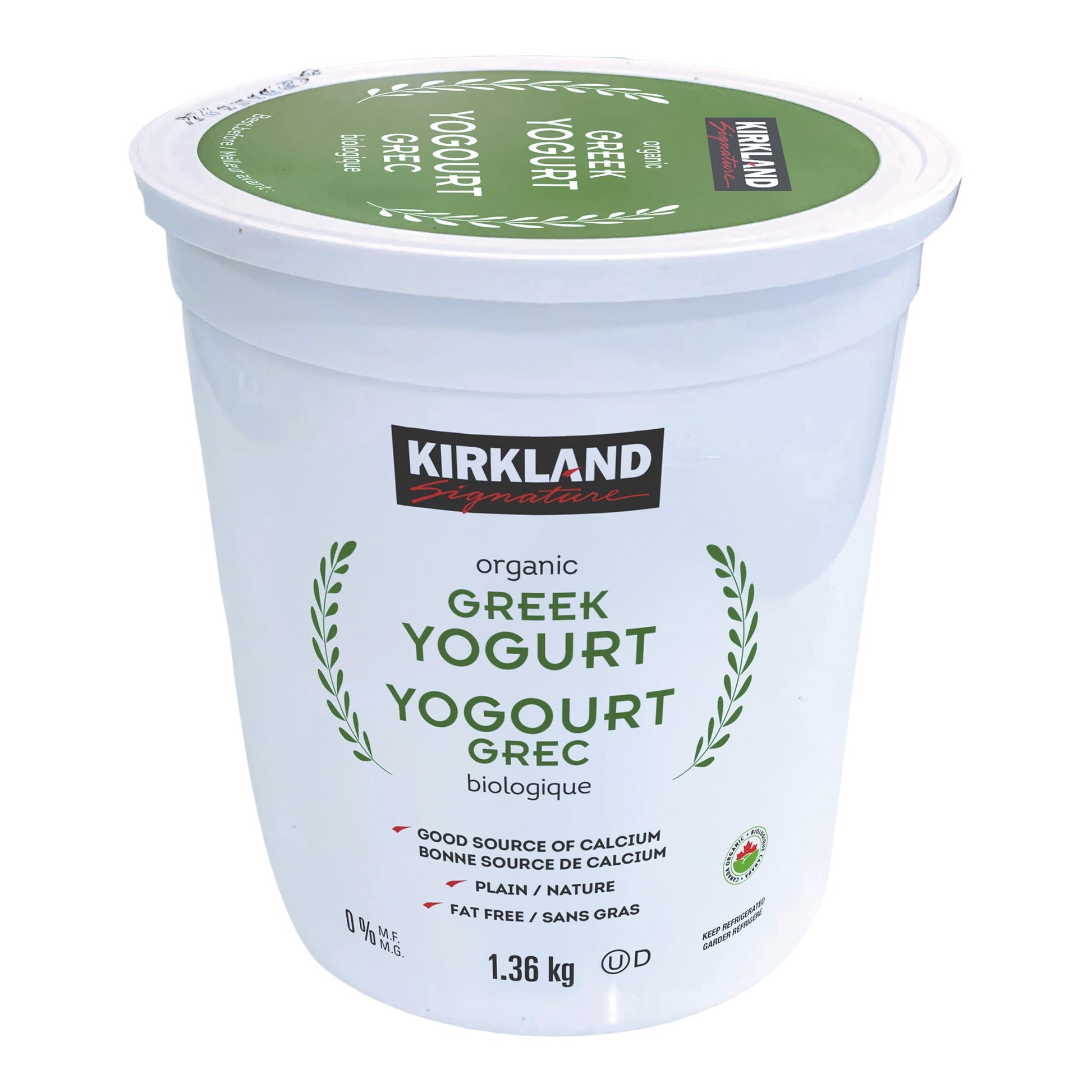 Kirkland Signarture Organic Greek Yogurt 0%, 1.36 kg - image 3