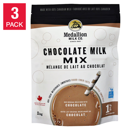 Medallion Milk Co. Chocolate Milk Mix, 3 × 1 kg - image 1