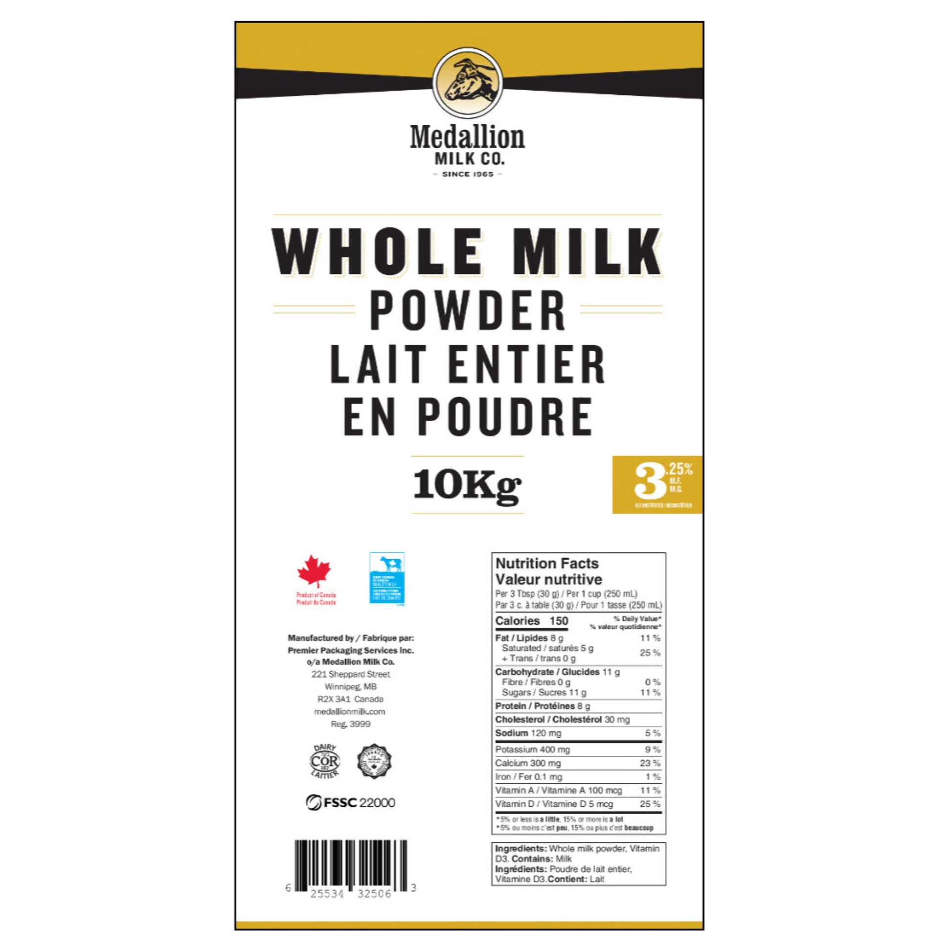 Medallion Milk Co. Whole Milk Powder, 10 kg - image 2