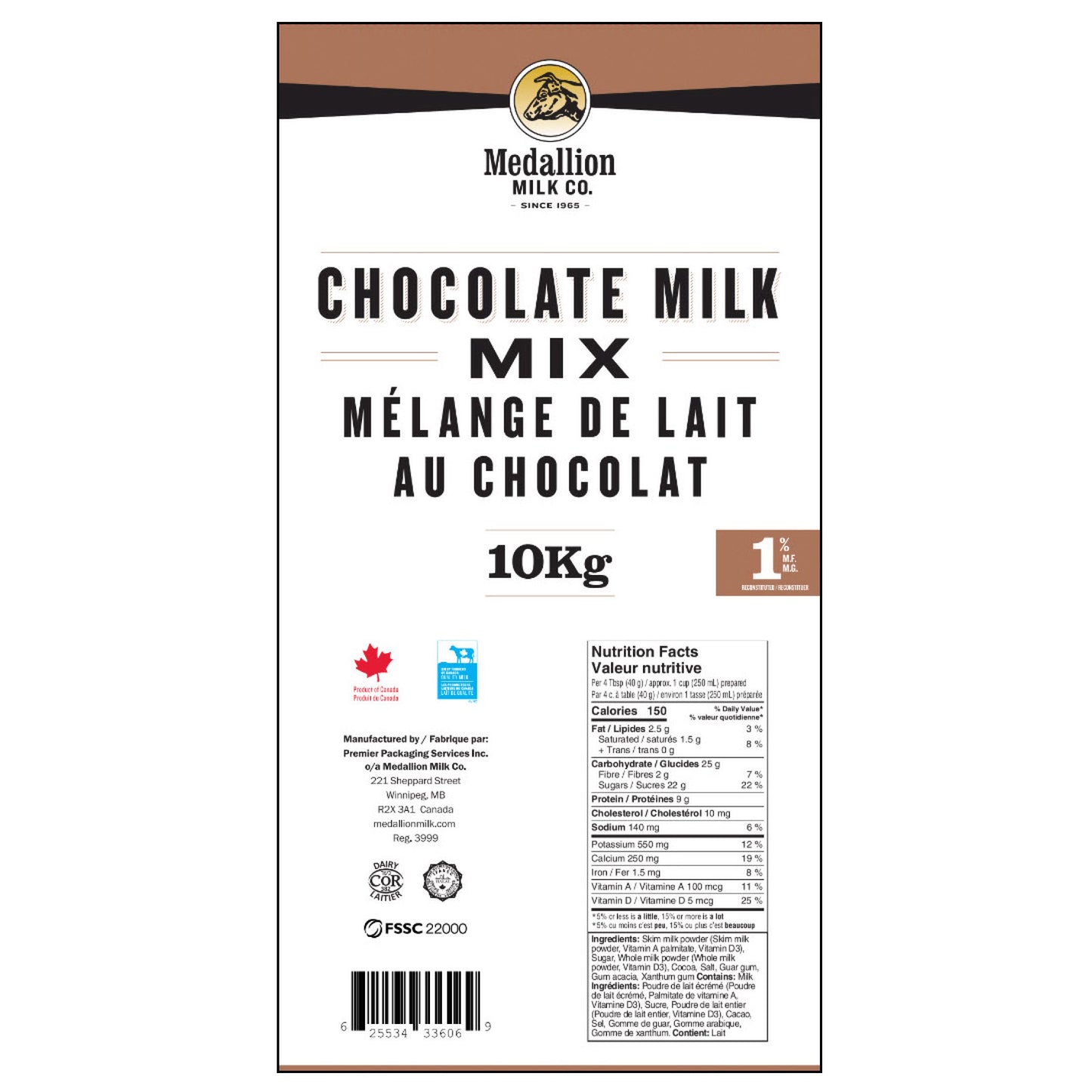 Medallion Milk Co. Chocolate Milk Mix, 10 kg - image 2
