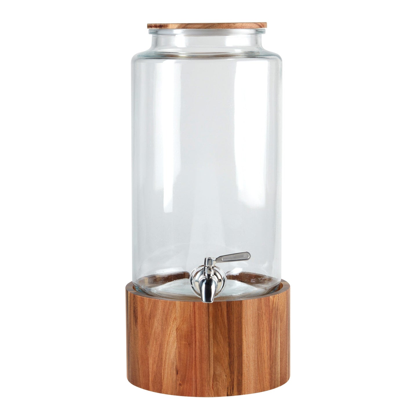 Studio TU 8.3 L (2.2 gal.) Glass Drink Dispenser with Acacia Wood Stand - image 1