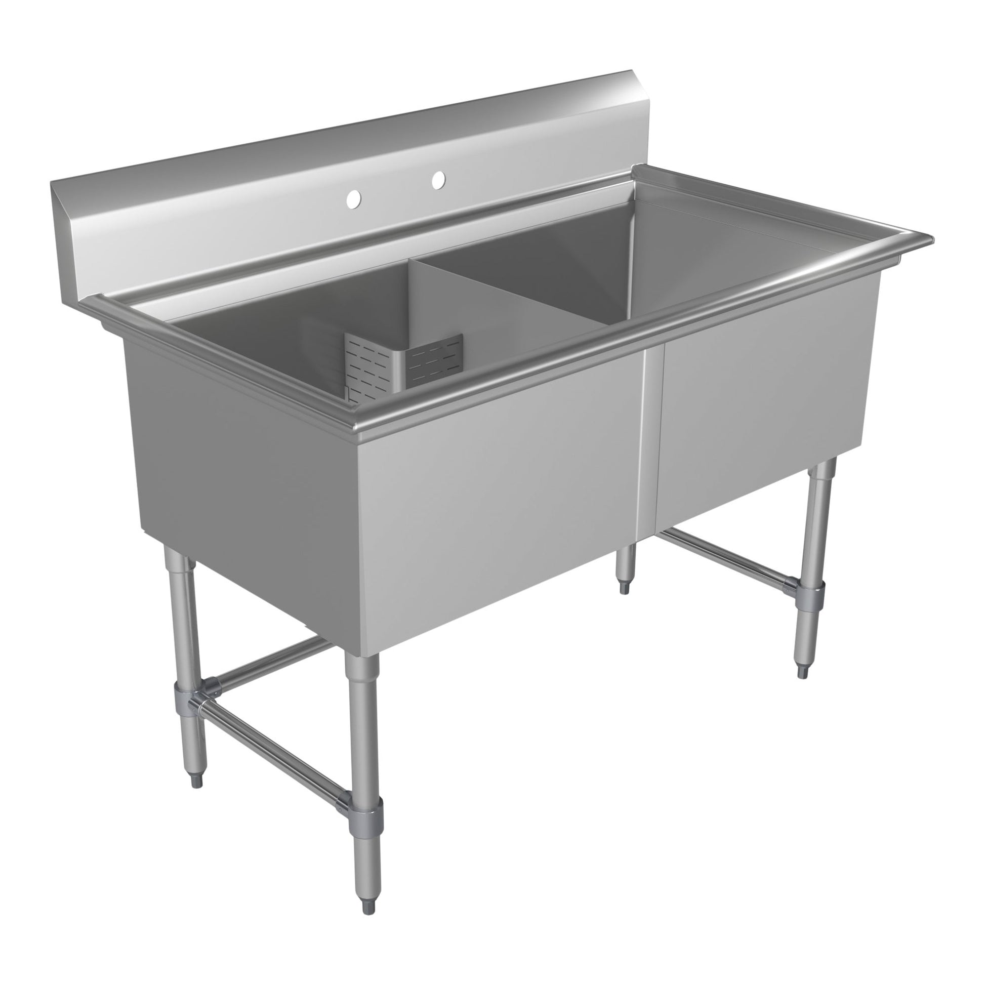 Stainless Steel Double Sink  53"L  x 29.5" W x 44"H - image 1