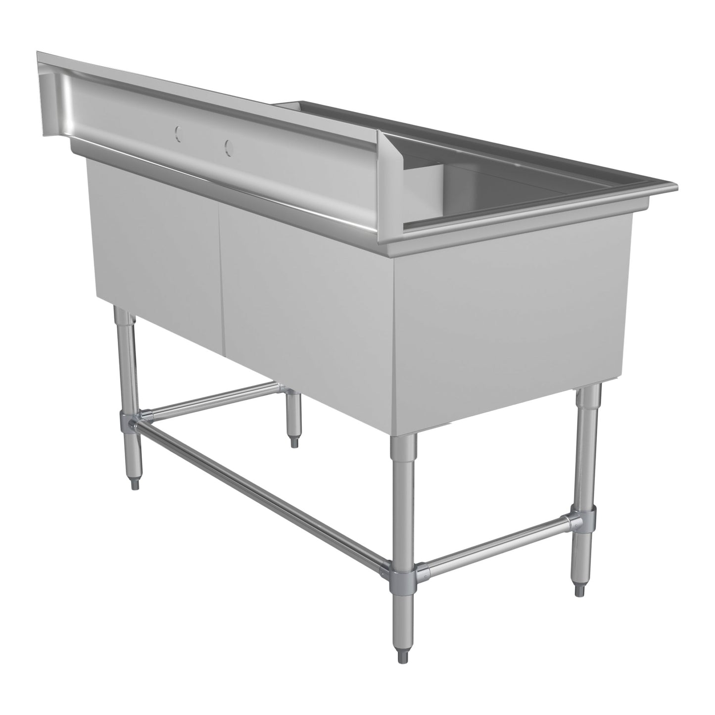 Stainless Steel Double Sink  53"L  x 29.5" W x 44"H - image 3