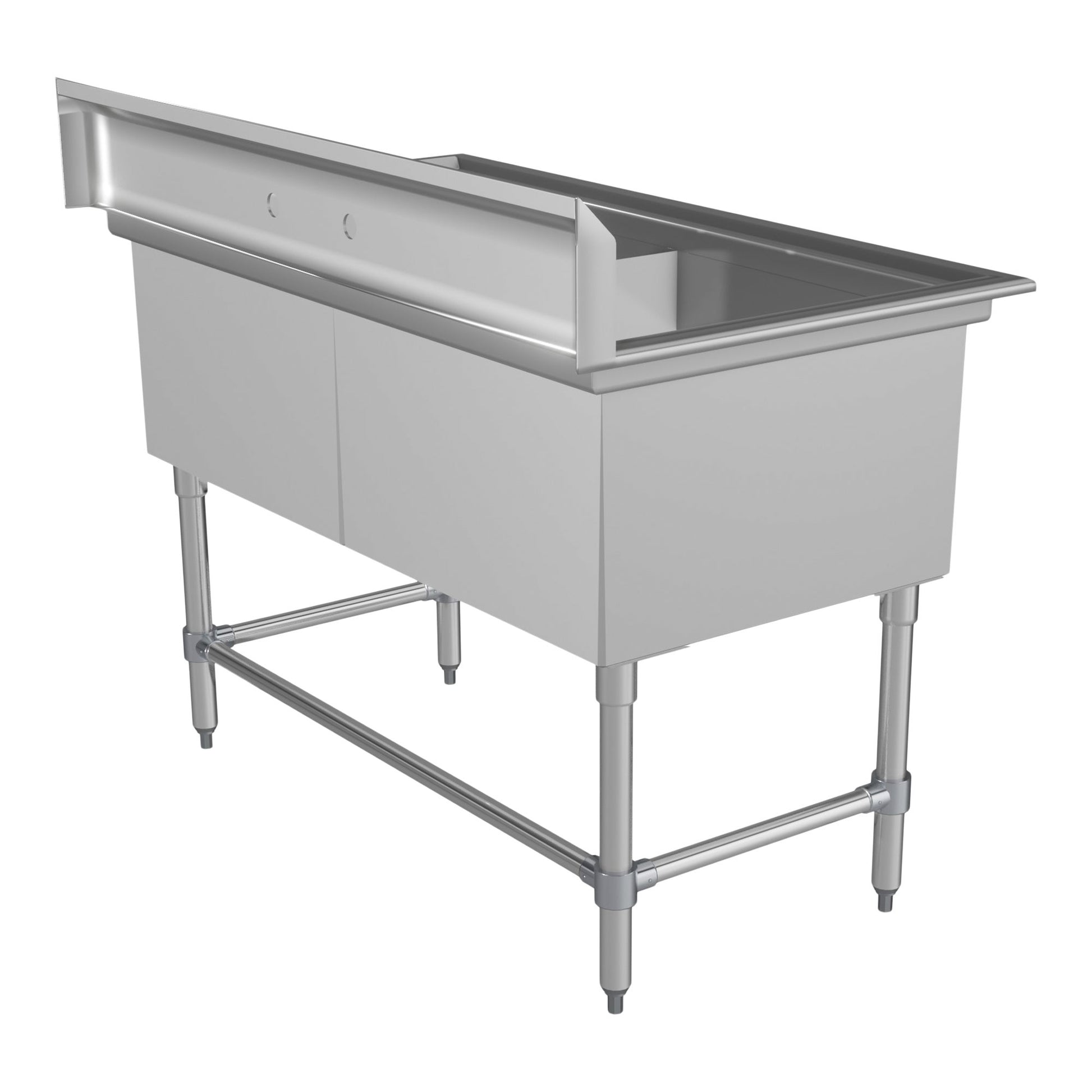 Stainless Steel Double Sink  53"L  x 29.5" W x 44"H - image 3