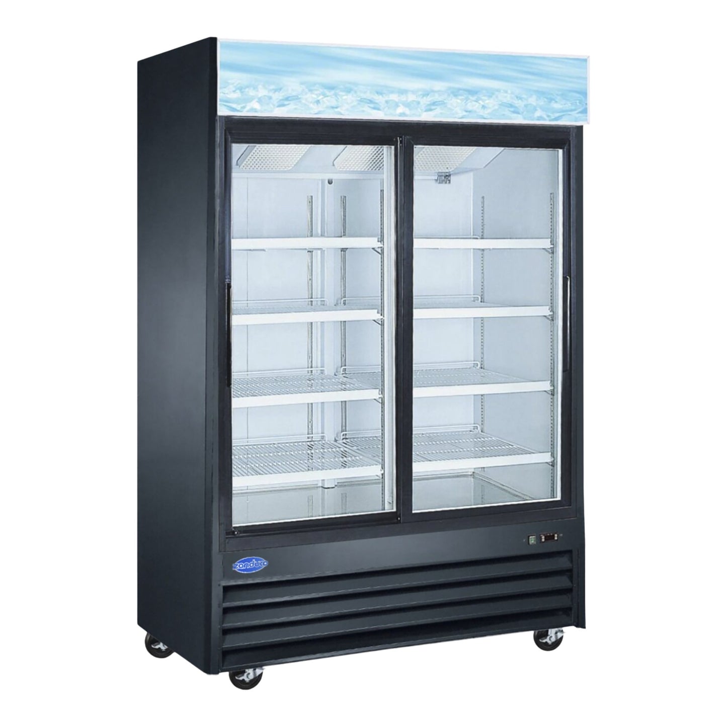 Zanduco 53 in. Reach-in Glass 2-door Refrigerator - image 1