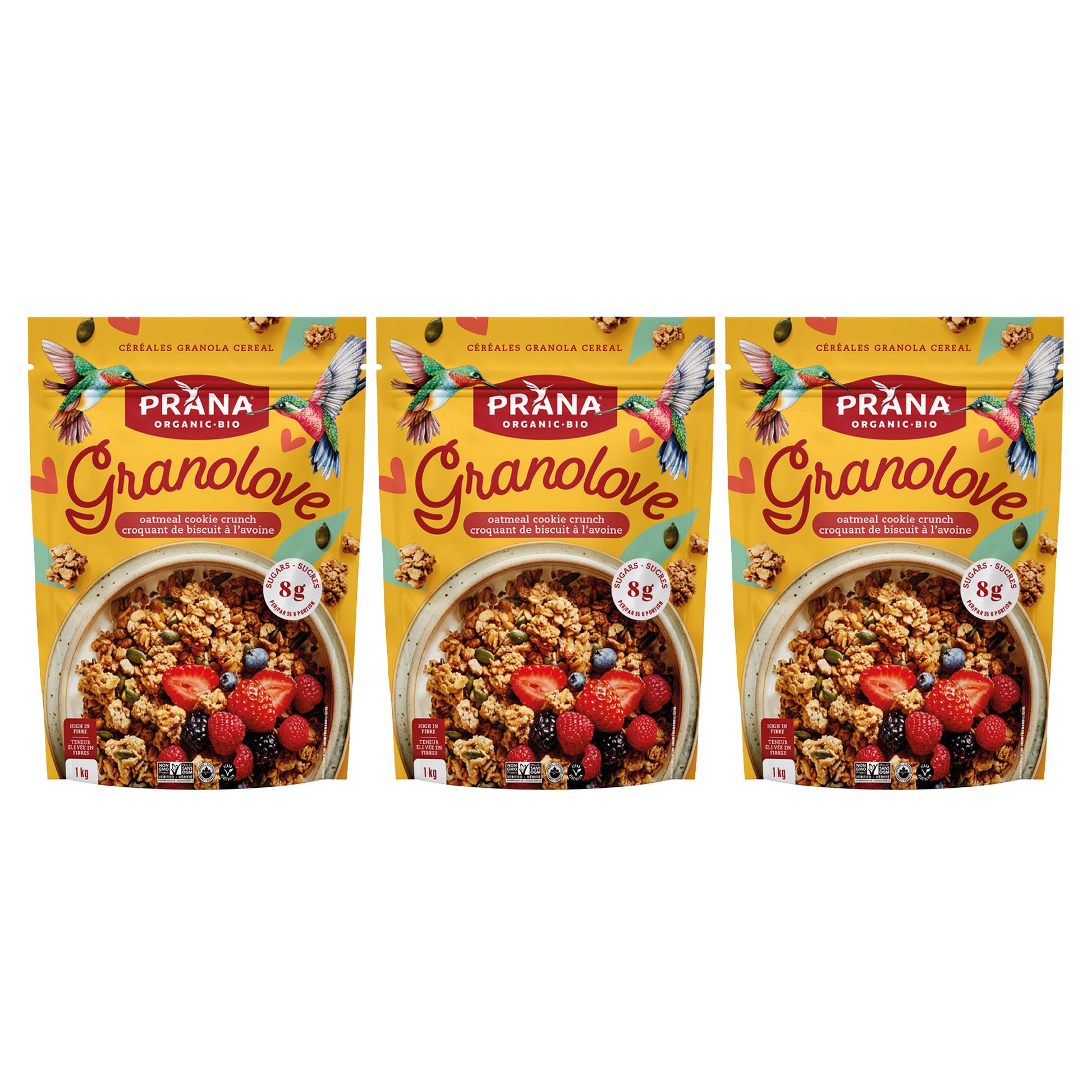 Prana Granolove Oatmeal Cookie Crunch Organic Granola, 3 × 1 kg - image 1