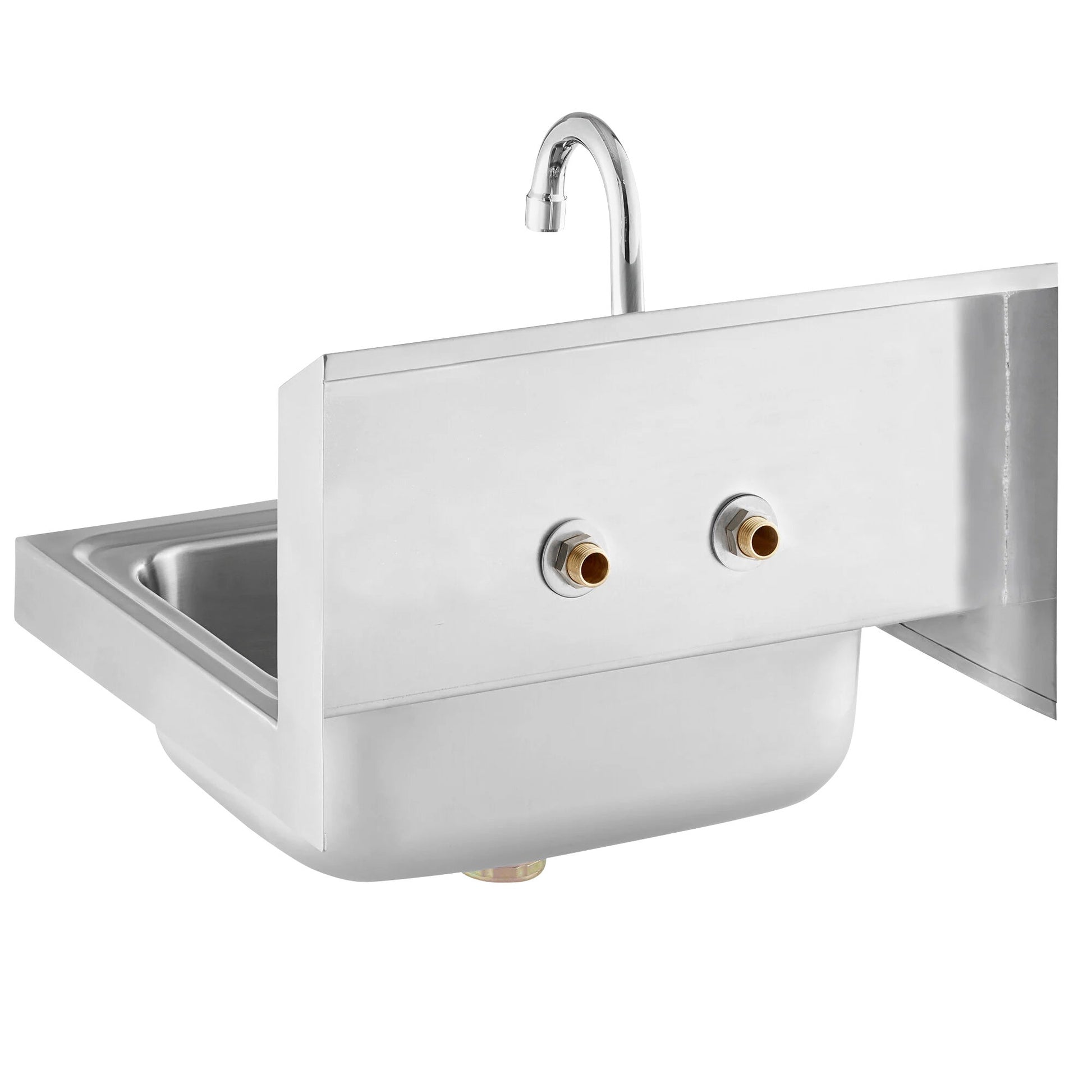 Sagetra Wall-Mounted Single Basin Hand Sink, 20 Gauge Stainless Steel - image 3