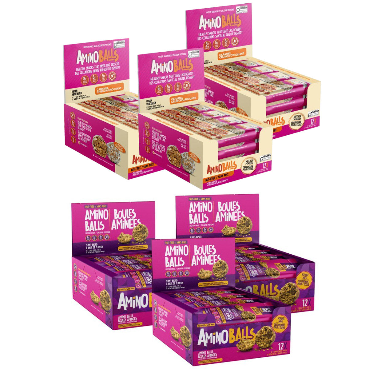Amino Balls Nut-Free Variety Pack, 72 × 40 g - image 1