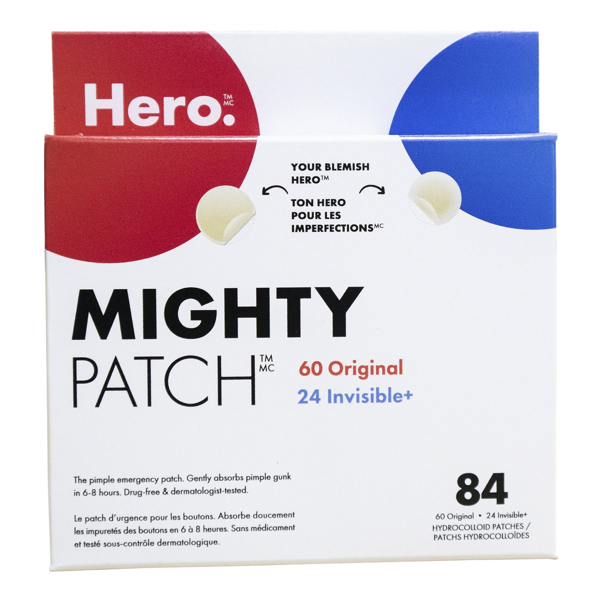 Hero Mighty Patch Original & Invisible+, 84-count Pack - image 1
