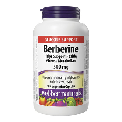 webber naturals Berberine 500 mg, 180 Vegetarian Capsules - image 1