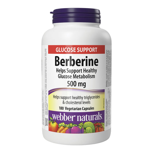 webber naturals Berberine 500 mg, 180 Vegetarian Capsules - image 1