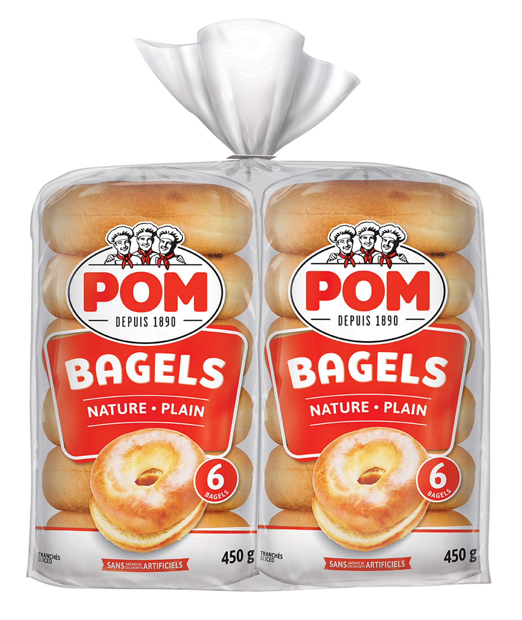 POM Plain Bagels, 2 packs of 6 - image 1