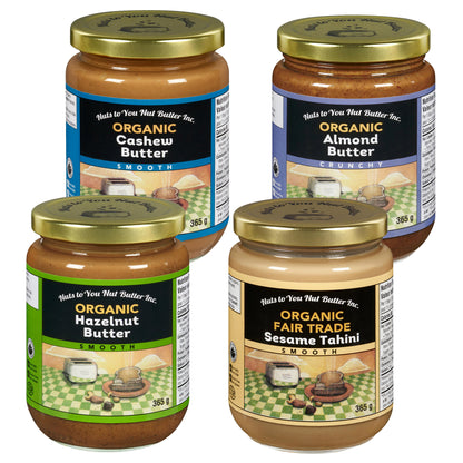 Nuts to You Organic Nut Butter Variety Pack, 4 × 365 g - image 1