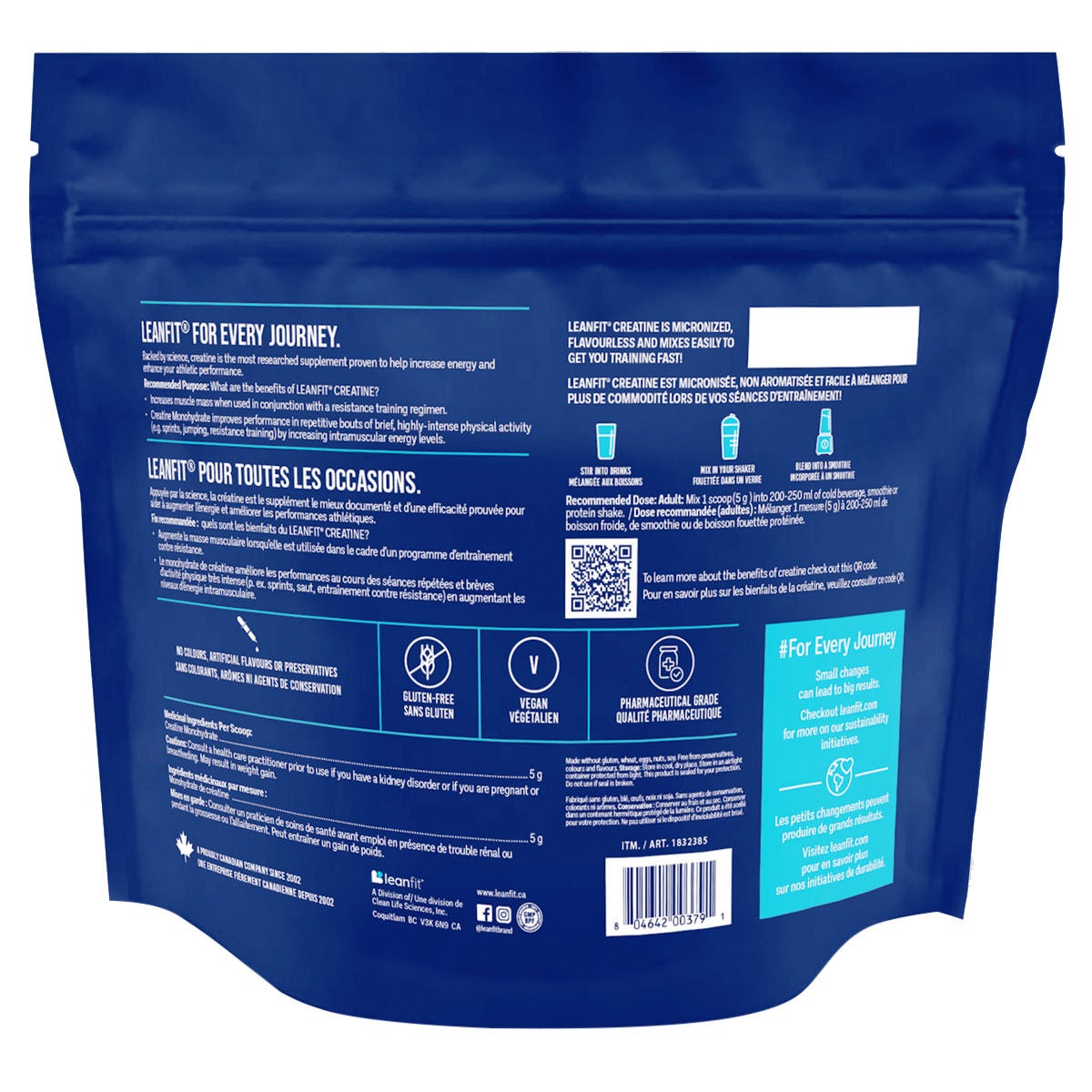 Leanfit Sport Creatine Monohydrate, 1kg - image 2