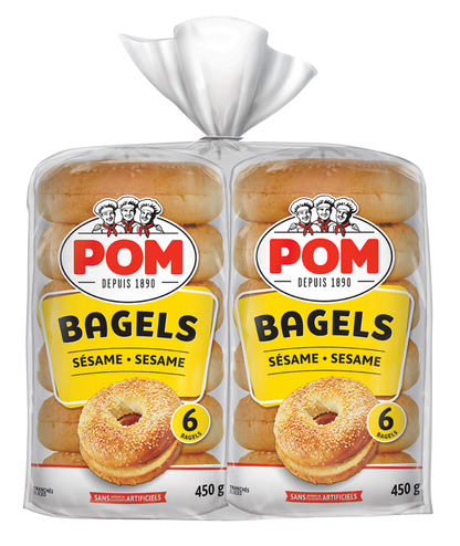 POM Sesame Bagels, 2 packs of 6 - image 1