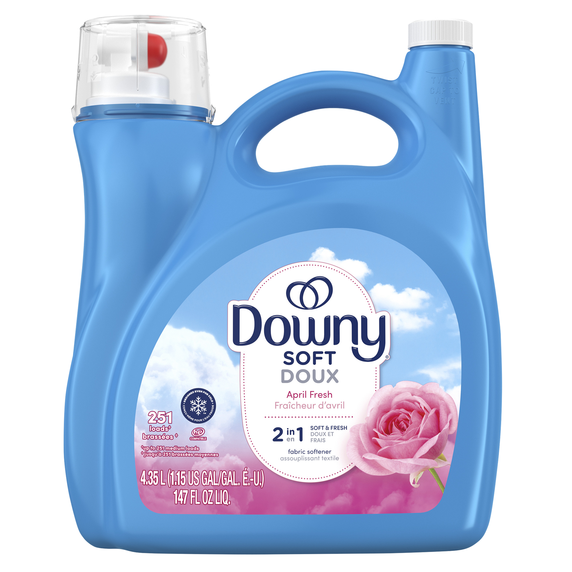 Downy Soft April Fresh Fabric Softener 4.35 L, 251 Washloads - image 1