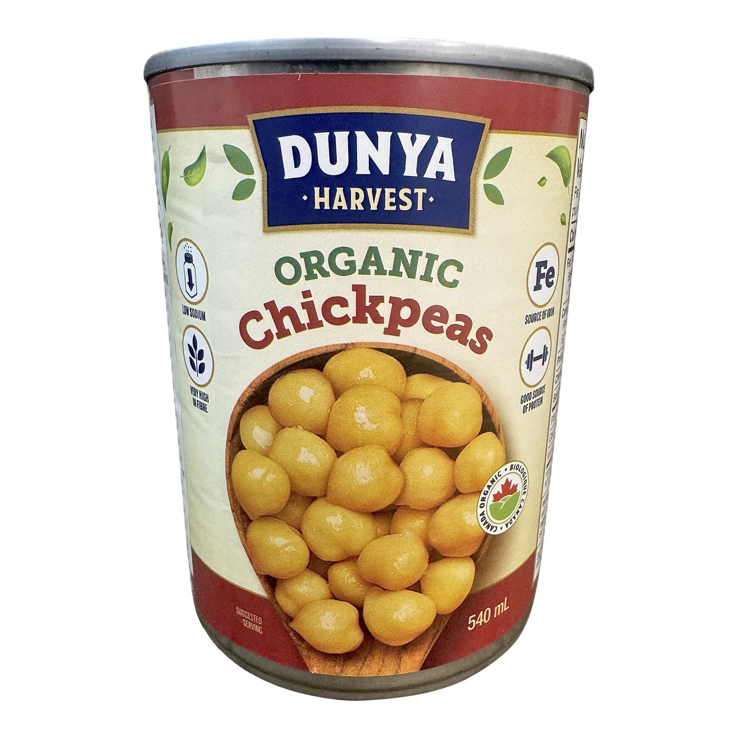 Dunya Organic Chickpeas, 8 X 540 ML - image 1