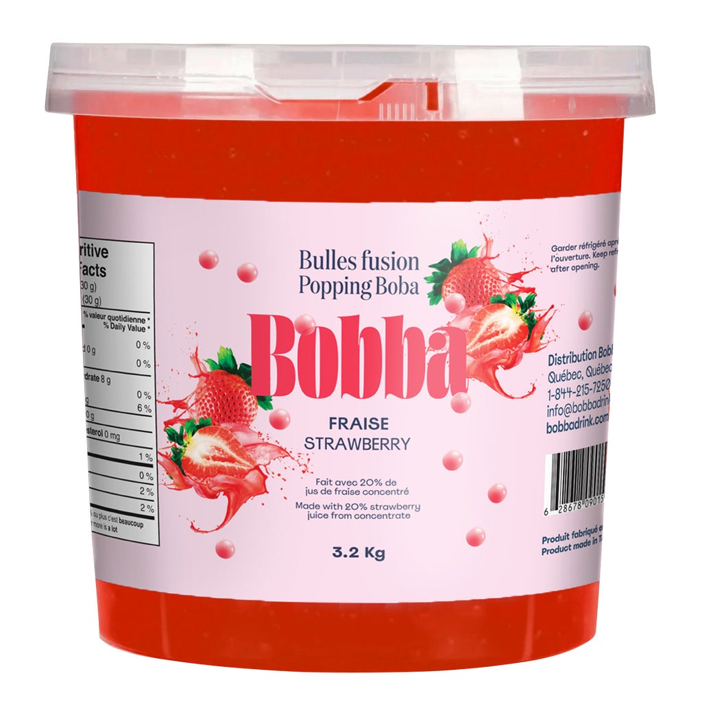 Bobba Strawberry Popping Boba 3.2 kg — image 1