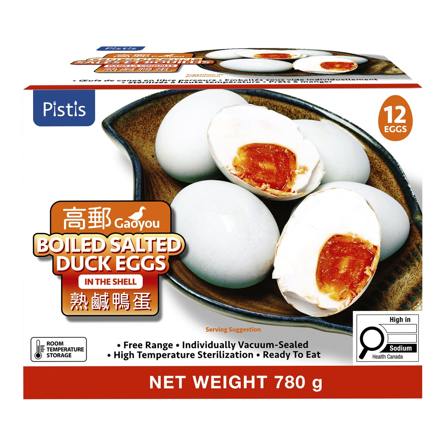 Pistis Boiled Salted Duck Eggs, 780 g - image 1