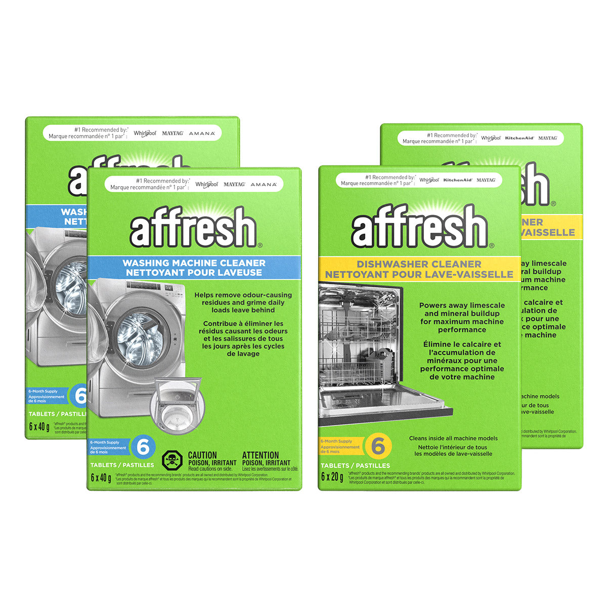 Affresh Washing Machine Cleaner & Dishwasher Cleaner Bundle, 24-count - image 1