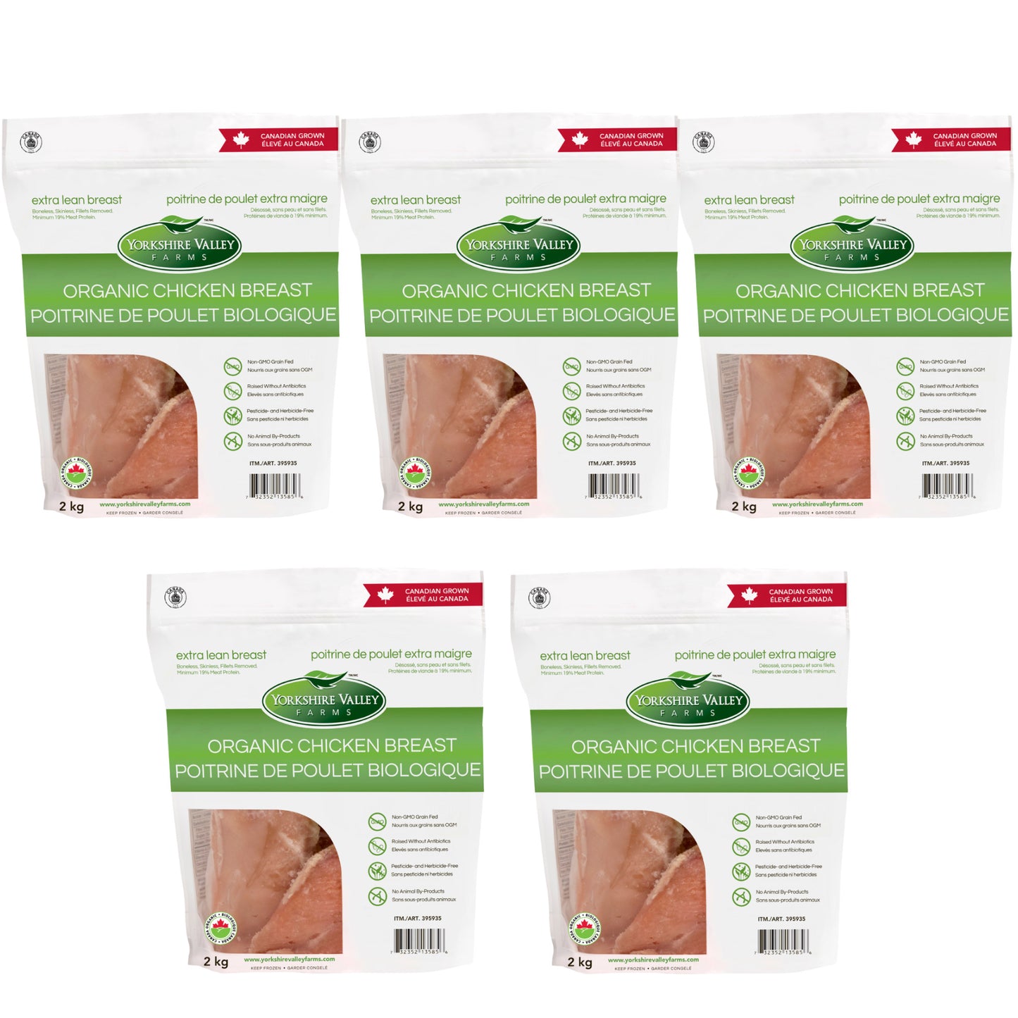 Yorkshire Valley Farms Organic Boneless Skinless Chicken Breasts, 5 × 2 kg - image 1