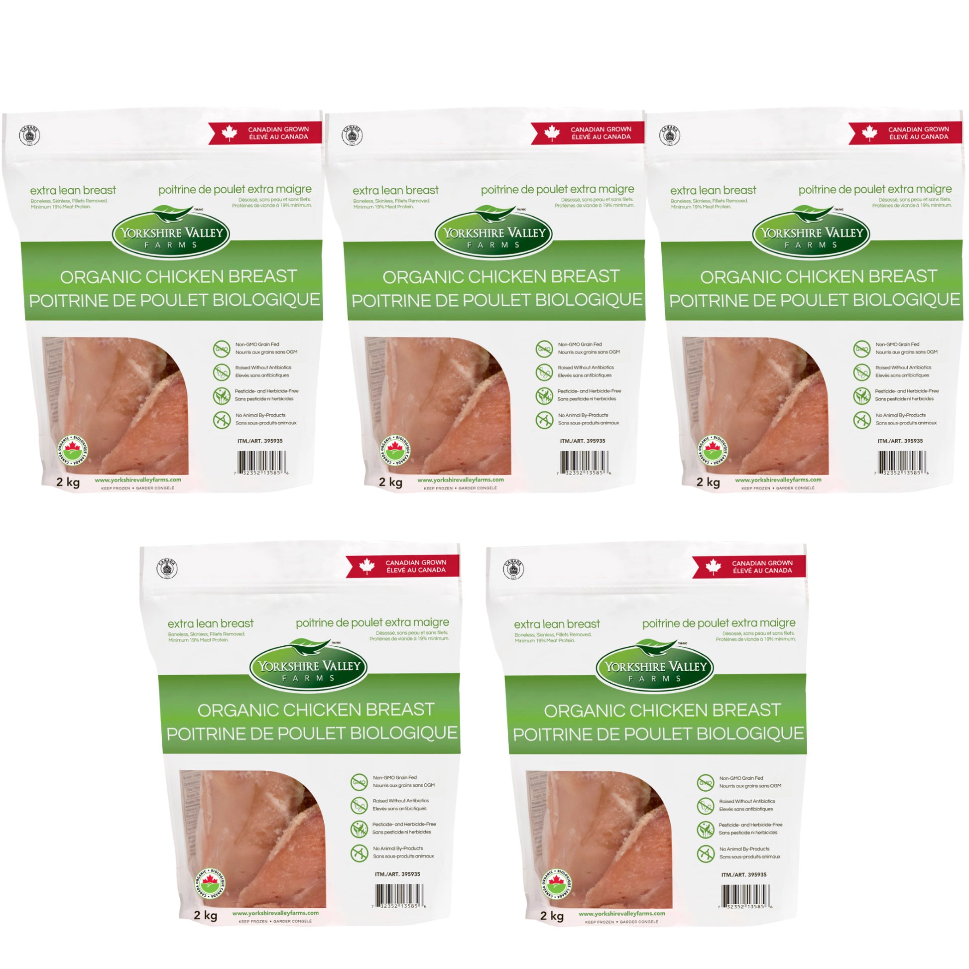 Yorkshire Valley Farms Organic Boneless Skinless Chicken Breasts, 5 × 2 kg - image 1
