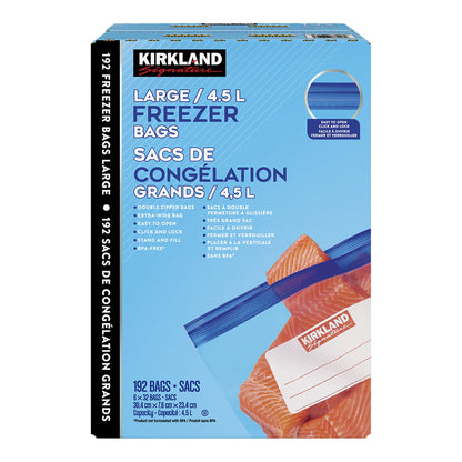 Kirkland Signature Large Freezer Bags, 6 Packs of 32 - image 3