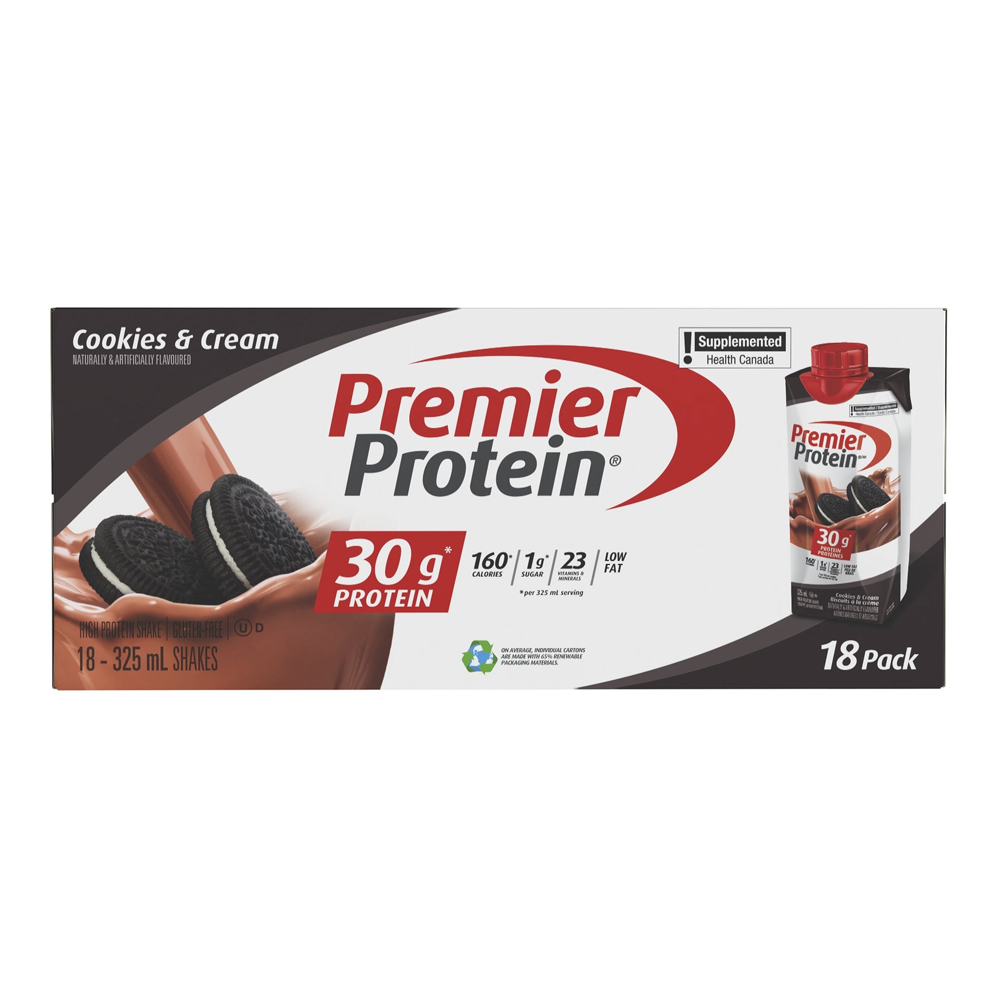 Premier Protein High-protein cookies and cream  Shake 325 mL, 18-count - image 1