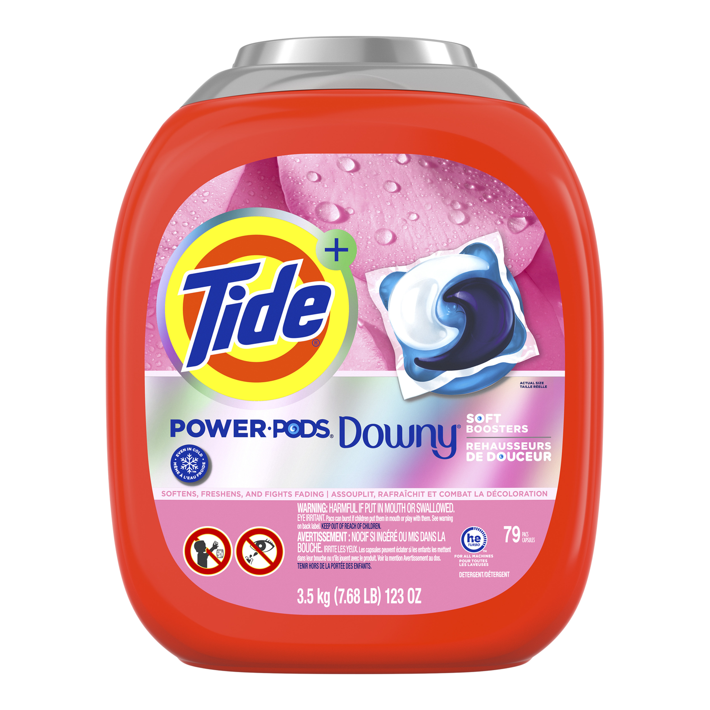 Tide Power PODS with Downy Liquid Laundry Detergent Pacs April Fresh 79 count - image 1