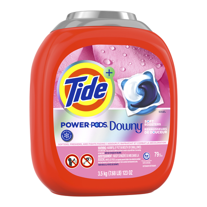 Tide Power PODS with Downy Liquid Laundry Detergent Pacs April Fresh 79 count - image 3