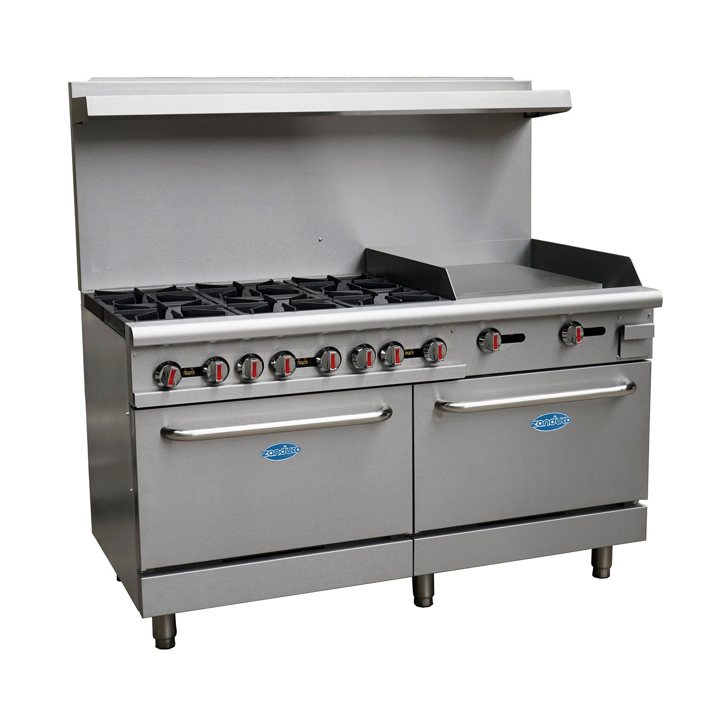Zanduco 60 in. Commercial Gas Range with 12 in. Griddle - image 1