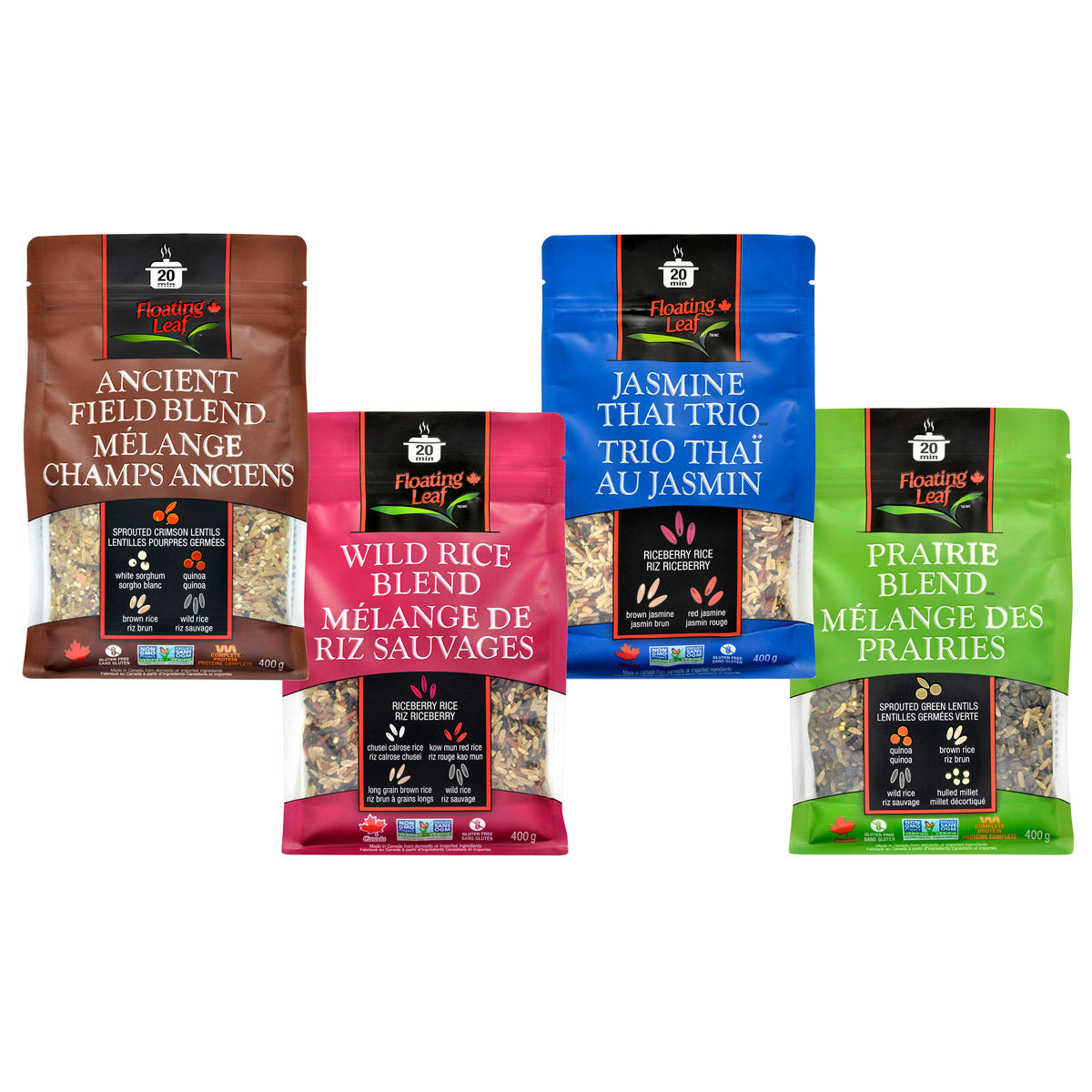 Floating Leaf Rice Blend Variety Pack, 4 × 400 g - image 1