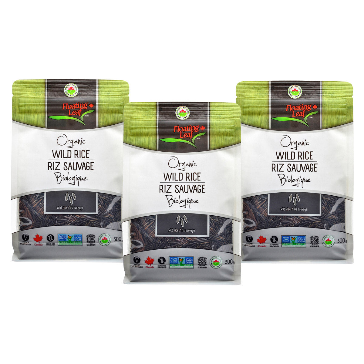 Floating Leaf Organic Wild Rice, 3 × 300 g - image 1