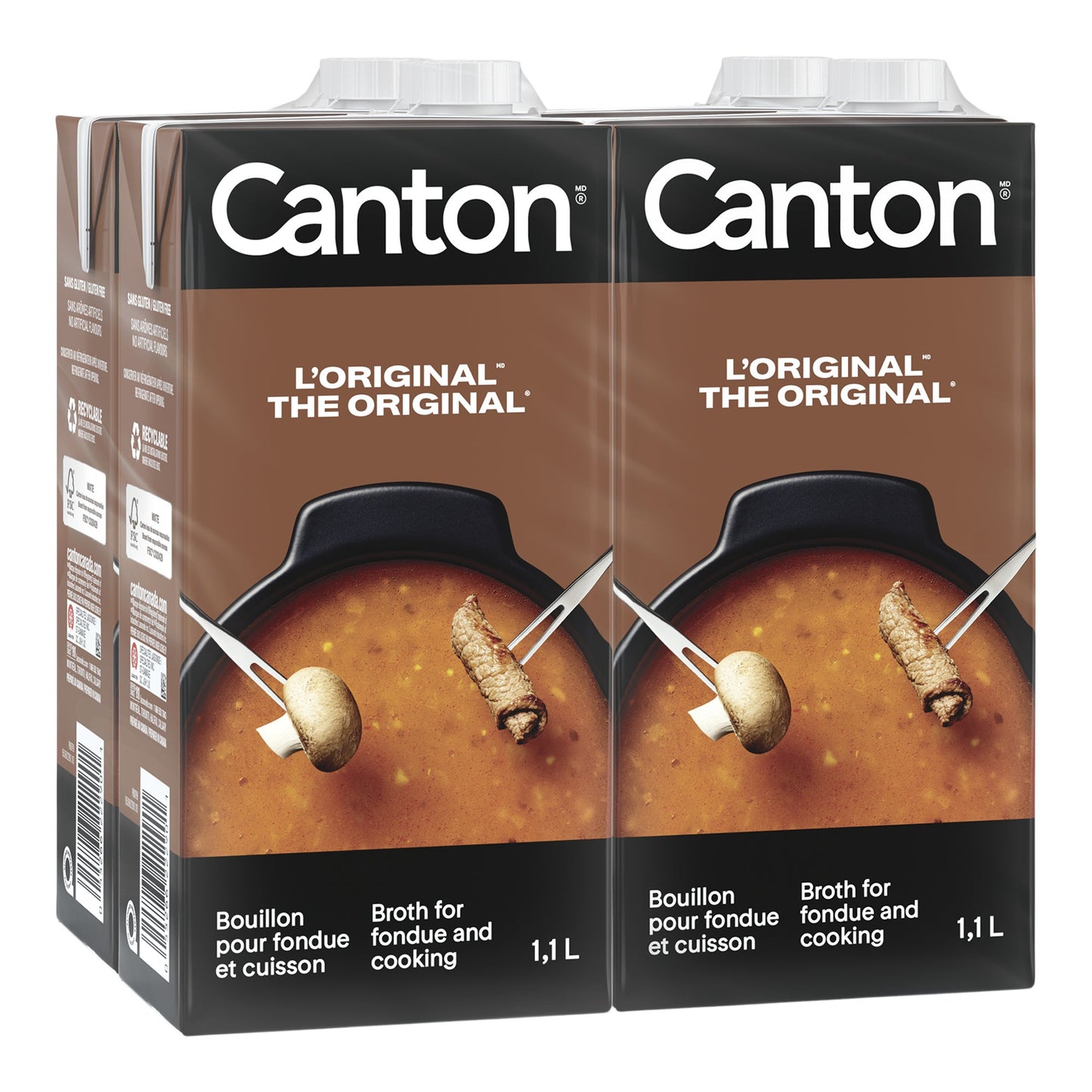 Canton - Original Fondue Broth, 4 × 1.1 L - image 1