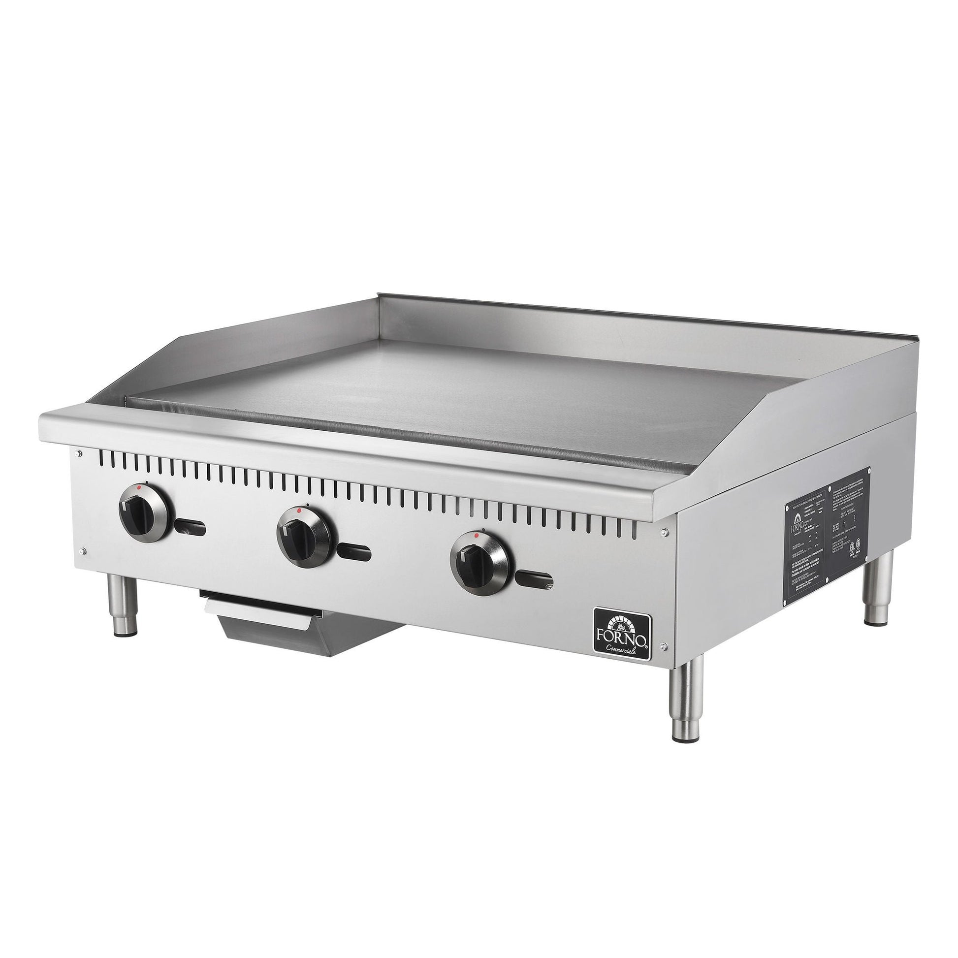 Forno Commercial 36 in. Gas Stainless Steel Manual Control Heavy Duty Griddle - image 1