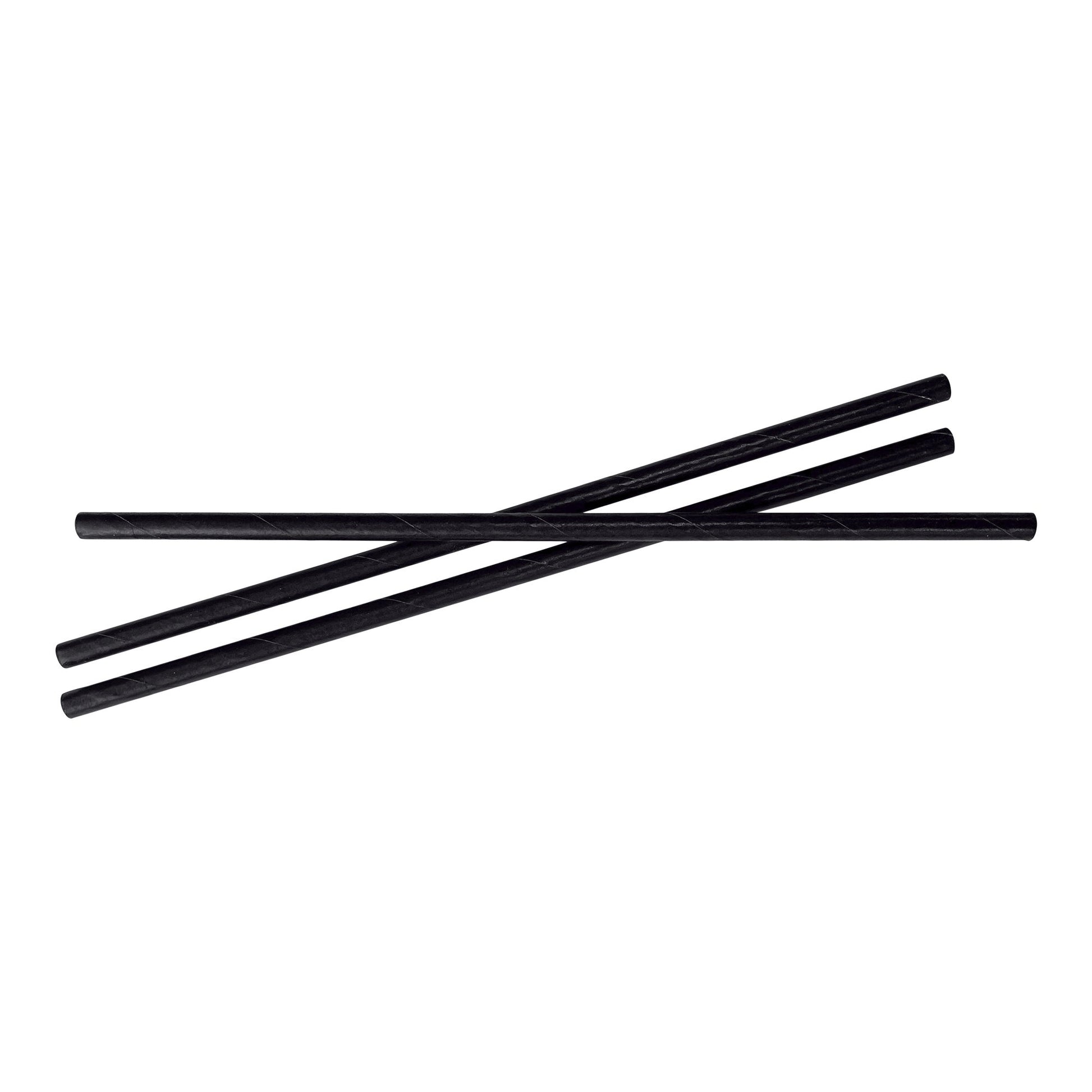 iECO 5.5" Black Cocktail Paper Straws, 6 Packs of 500 - image 1