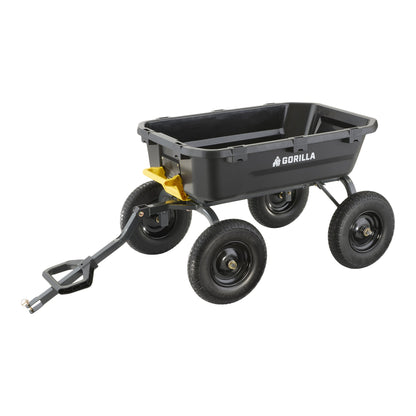 Gorilla 9 cu ft. Heavy Duty Poly Yard Dump Cart with No Flat Tires - image 2