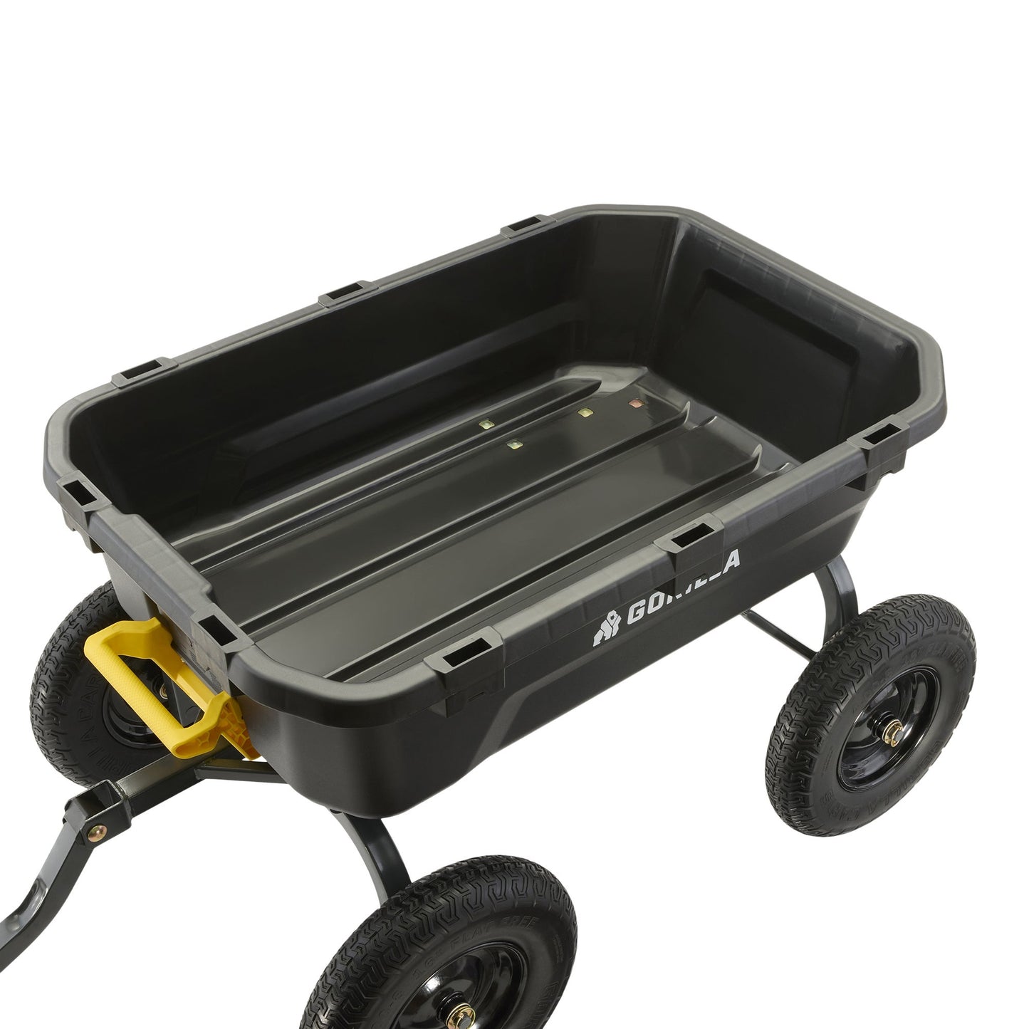 Gorilla 9 cu ft. Heavy Duty Poly Yard Dump Cart with No Flat Tires - image 3